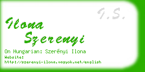ilona szerenyi business card